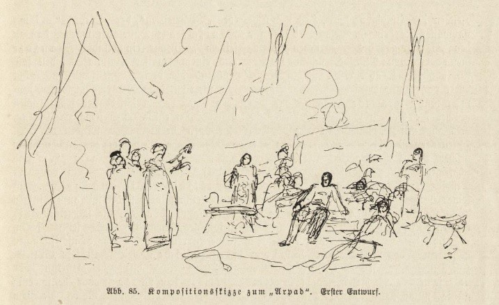 Kompozíciós vázlat I. tollrajz Párizs