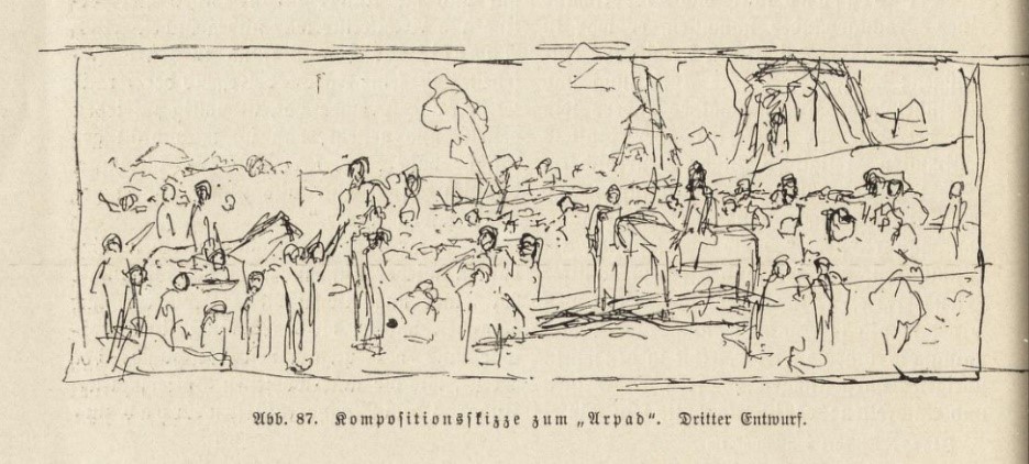 Kompozíciós vázlat V. tollrajz Párizs